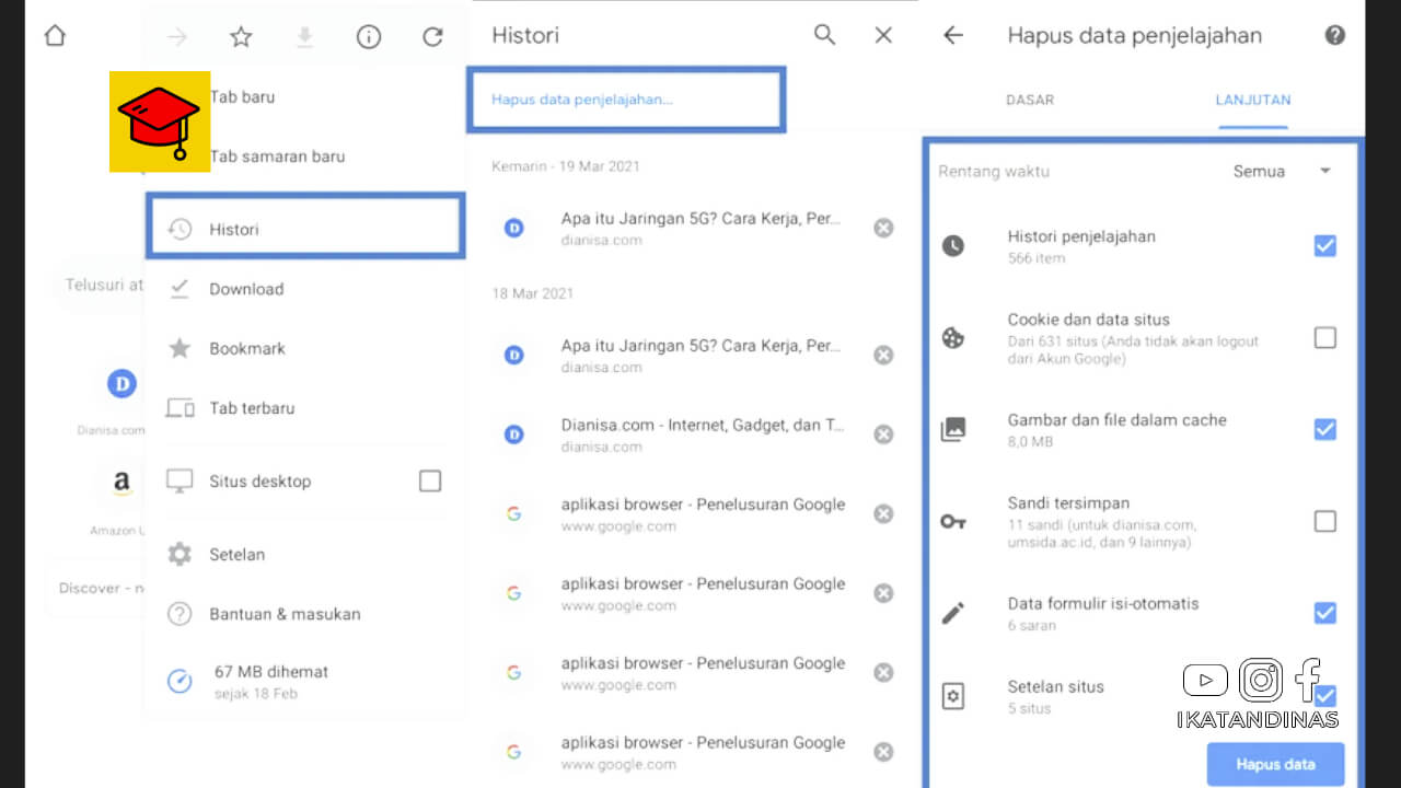 Cara Menghapus Cookie di Google Chrom